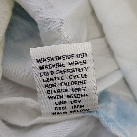 Caffe Marrahesh. Tie Dyed Button Down. Tie Front Top. Size Large. EUC - Picture 9 of 9